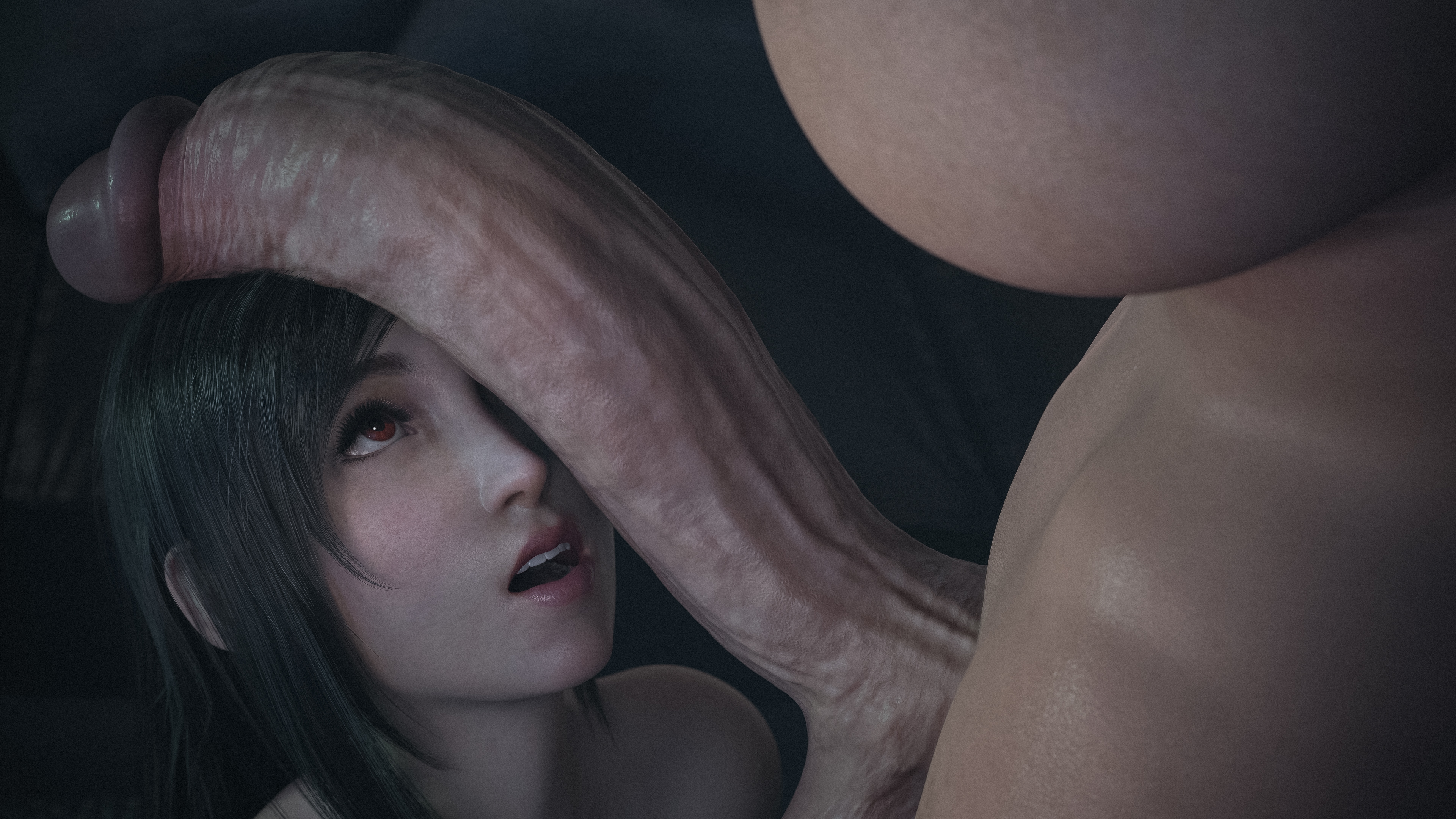 1futa, 1girls, 3d, 4k, absurdres, black hair, breasts, erection, faceless, faceless character, faceless futa, fat cock, female, final fantasy, final fantasy vii, final fantasy vii remake, focus on penis, futa on female, futa with female, futanari, heavy dick, highres, huge breasts, huge cock, intersex, light skin, light-skinned female, light-skinned futa, nude, nude futa, penis, penis awe, penis on face, stevencarson, the witcher (series), the witcher 3: wild hunt, tifa lockhart, triss merigold
