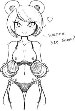 anthro dialogue freedom_planet kenjikanzaki05 looking_at_viewer neera_li panda presenting_breasts talking_to_viewer video_games