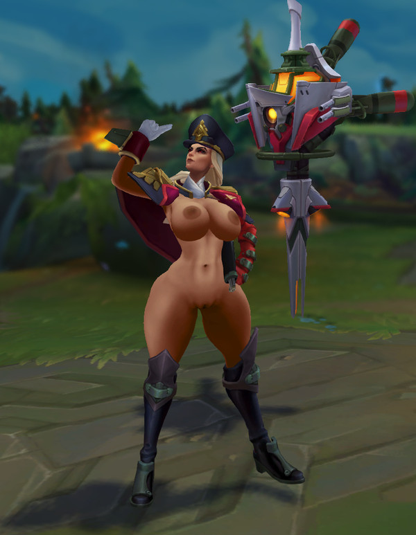 abdomera admiral_glasc big_breasts blonde_hair boots dark-skinned_female dark_areola high_heels huge_breasts league_of_legends milf military_uniform pussy renata_glasc steel_valkyries_series thick_thighs voluptuous wide_hips