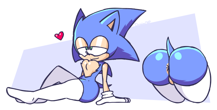 anus ballsack bedroom_eyes chest_tuft femboy floofy_sonic_(nocklepie) heart male_breasts nocklepie presenting_hindquarters sonic_(series) sonic_the_hedgehog sonic_the_hedgehog_(series) stockings thick_thighs