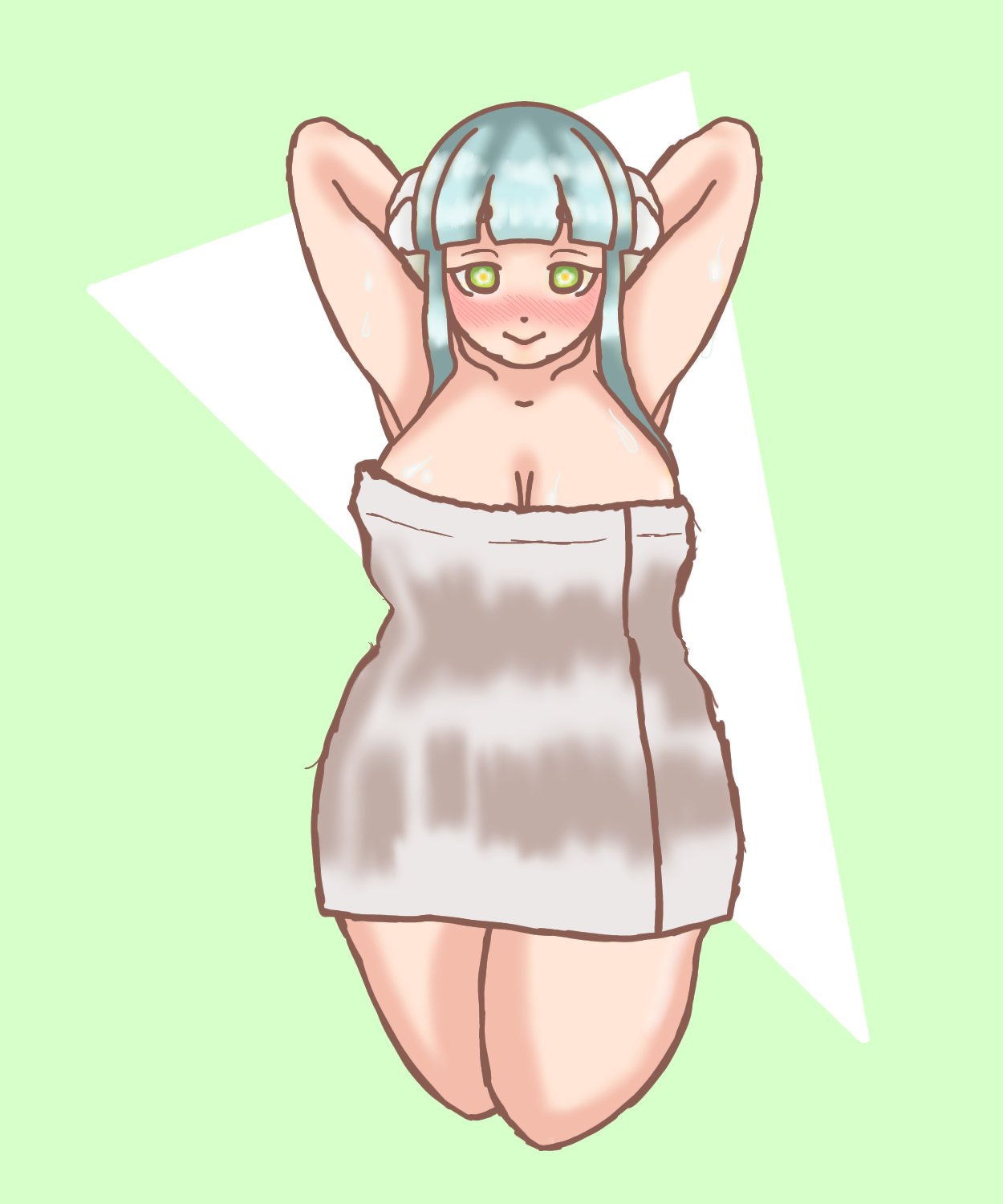 asahi_kotone big_breasts blue_hair green_eyes kotone_asahi kotonevt large_breasts sheep virtual_youtuber vtuber