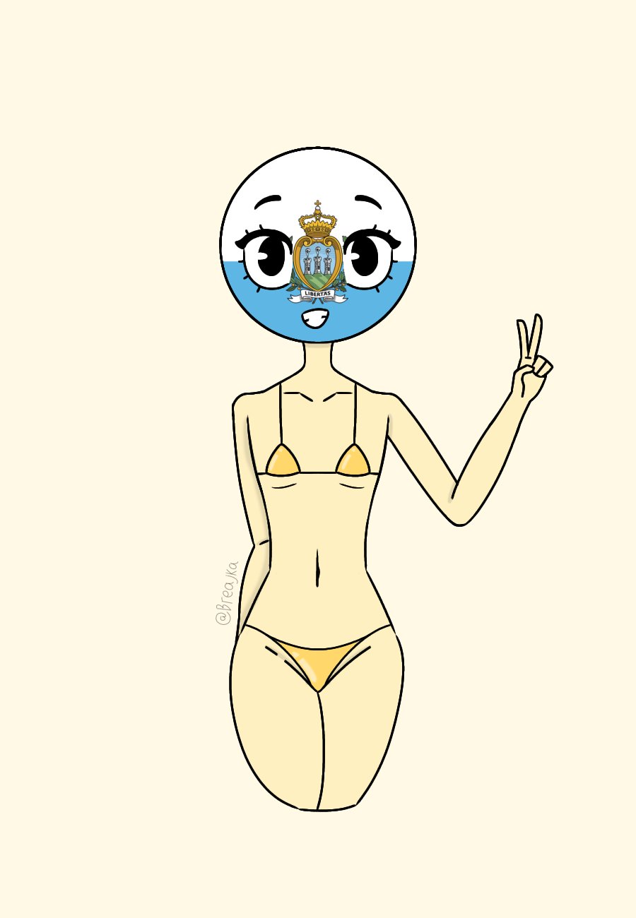 1girls bikini breachka countryhumans countryhumans_girl female female_only flat_chest light-skinned_female light_skin san_marino_(countryhumans) simple_background white_background