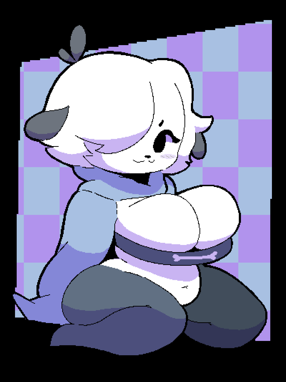 >:3 belly belly_button big_breasts breasts cute furry furry_only pepper_(puppychan) pixel_art thighs tits windreg