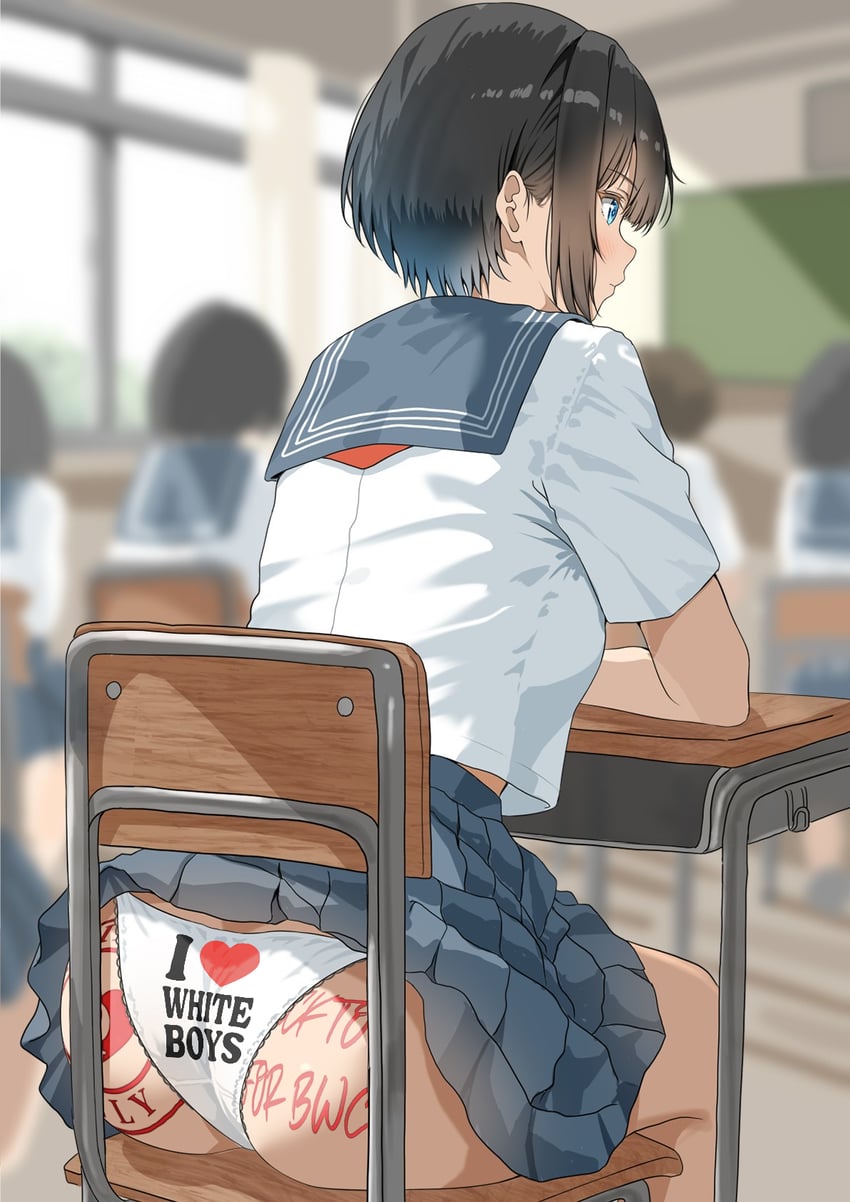 accidental exposure, anime style, bleached, embarrassing, embarrassing exposure, embarrassing panties, japanese clothes, nomic, nomic745, original, panties, queen of hearts, rabitt2b, sunsun2821, tattoos