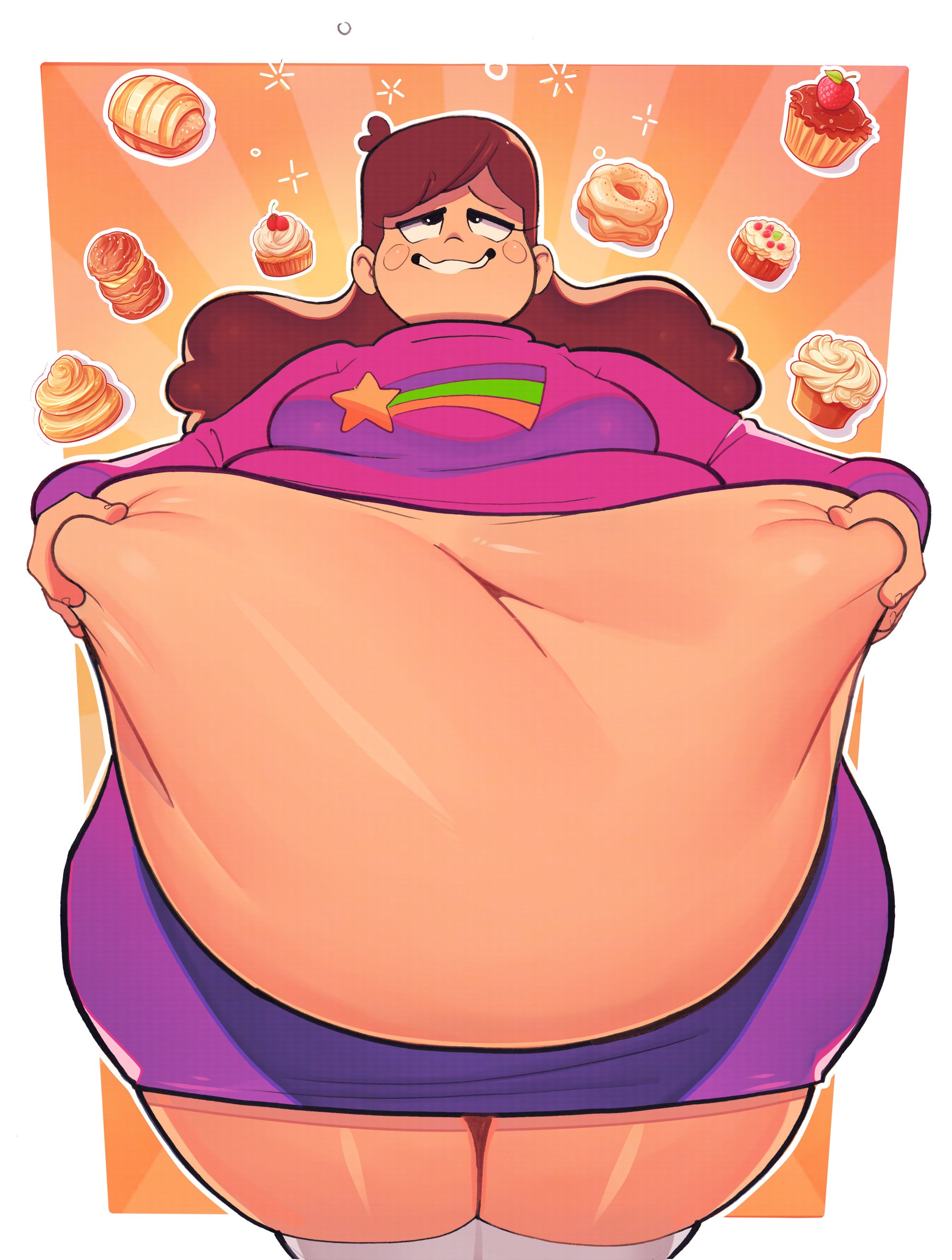 bbw, crack the moon, fat, gravity falls, huge belly, mabel pines, thick thighs, wide hips