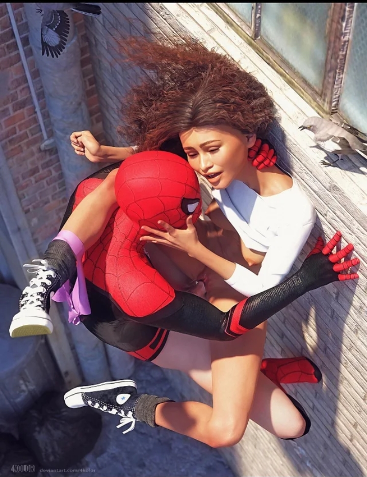 1boy 1girls 3d 4kolor against_wall canon_couple celebrity climbing color converse dark-skinned_female dark_skin faceless_male fakes female human human_only human_penetrated human_penetrating interracial leg_on_shoulder legs light-skinned_male light_skin looking_pleasured loving_it male male/female marvel marvel_cinematic_universe medium_breasts michelle_jones narrowed_eyes on_model on_wall open_mouth orgasm_face panties panties_around_leg panties_around_one_leg panties_down peter_parker petite photorealism photorealistic pink_panties plump_labia pussy_grip real_person realistic shoes skinny spider-man spider-man:_far_from_home spider-man_(series) spider-man_(tom_holland) straight stretched_pussy teenager tight_pussy tom_holland underwear underwear_around_one_leg underwear_down wall wall_crawling zendaya