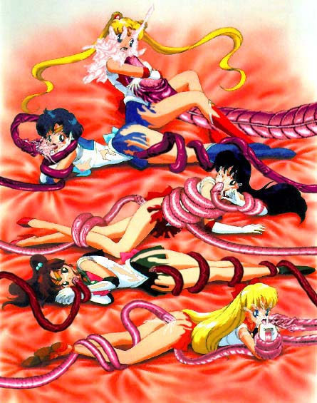 5girls 90s ami_mizuno bishoujo_senshi_sailor_moon bow clothing cum cum_on_face edit female human makoto_kino minako_aino multiple_girls nude_filter official_art oral_sex photoshop rape rei_hino sailor_jupiter sailor_mars sailor_mercury sailor_moon sailor_venus skirt small_breasts smooth_skin tadano_kazuko tentacle tentacle_pit tentacle_rape third-party_edit torn_clothes usagi_tsukino