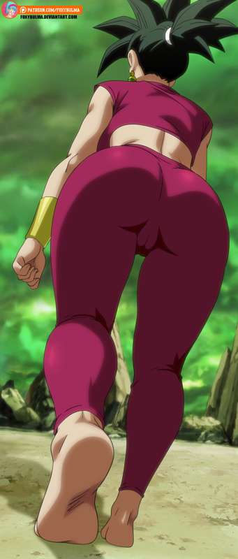 1girls, big ass, caulifla, dragon ball, dragon ball super, dressed, feet, feet fetish, female, female only, foot on, foxybulma, fusion, kale, kefla, solo