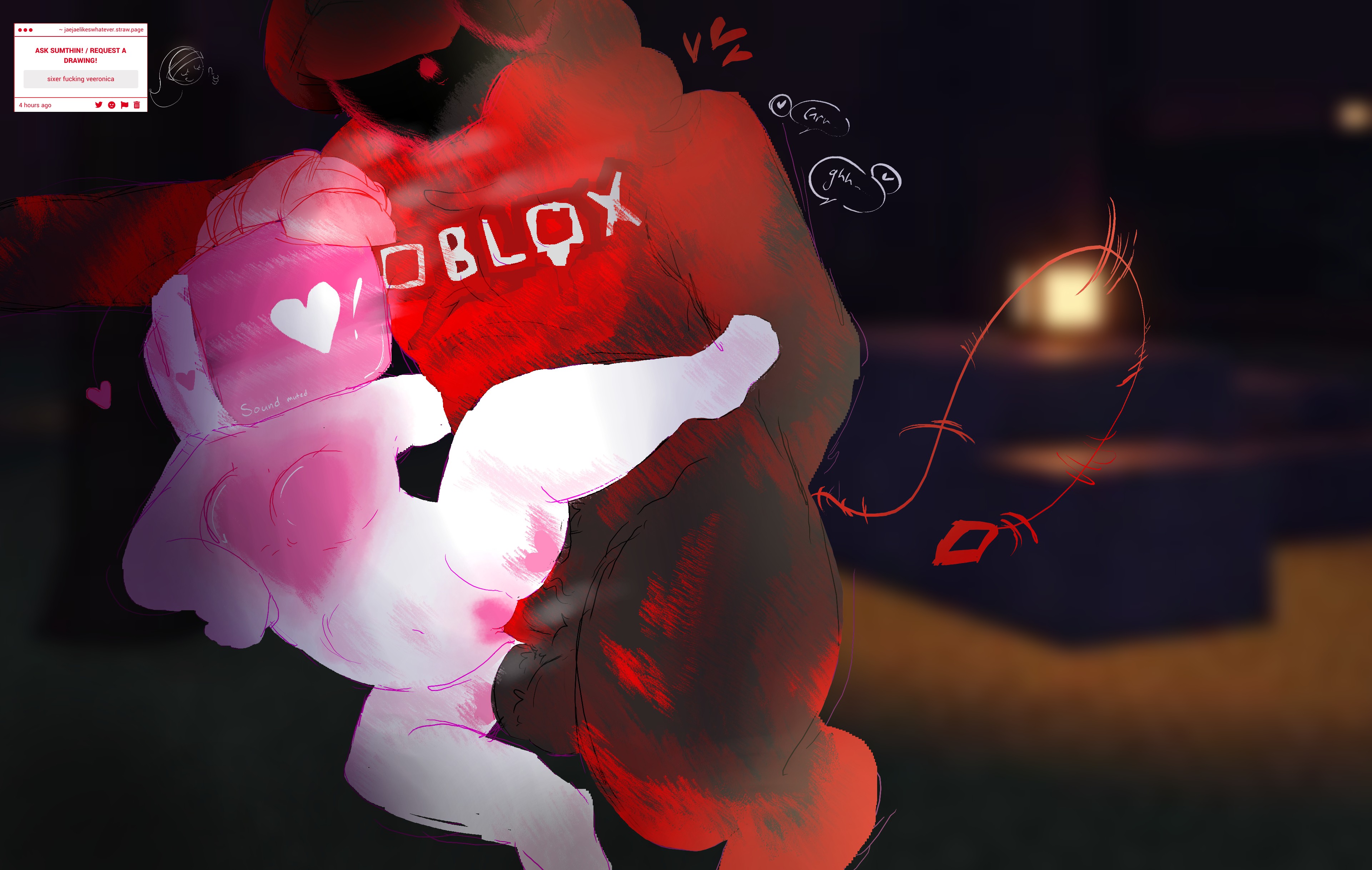 belly bulge, forsaken (roblox), guest 666 (forsaken), heart, heart symbol, hyper penis, jaejaelikesdrawing, lovebug veeronica, monster, monster fucking, mute, penis in pussy, rape, raped by monster, request, roblox, roblox game, robloxian, size difference, strawpage request, tagme, tail, tv head, veeronica