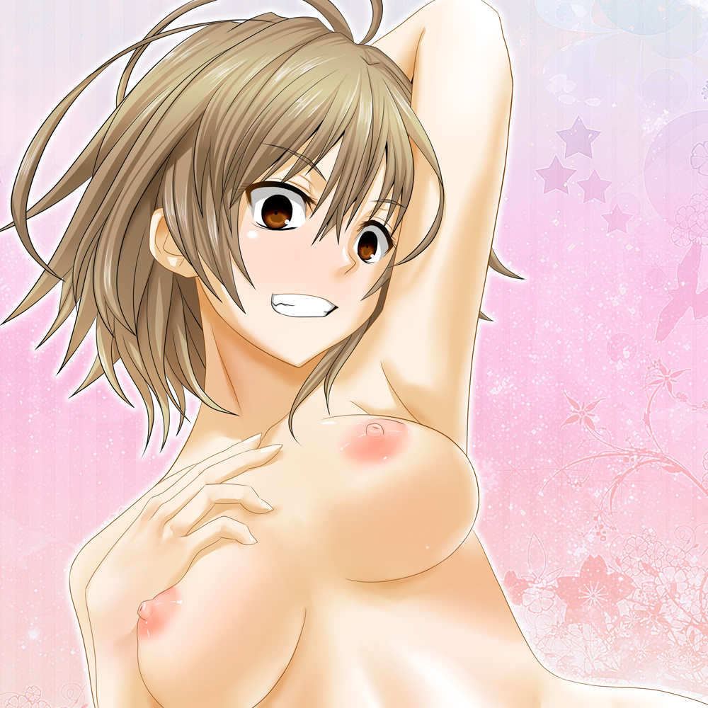 breasts brown_hair misaka_worst nude_female short_hair to_aru_majutsu_no_index