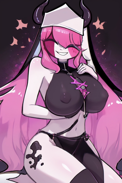 ai generated, female, friday night funkin, nun, sarvente (dokki.doodlez), sarvente (friday night funkin)