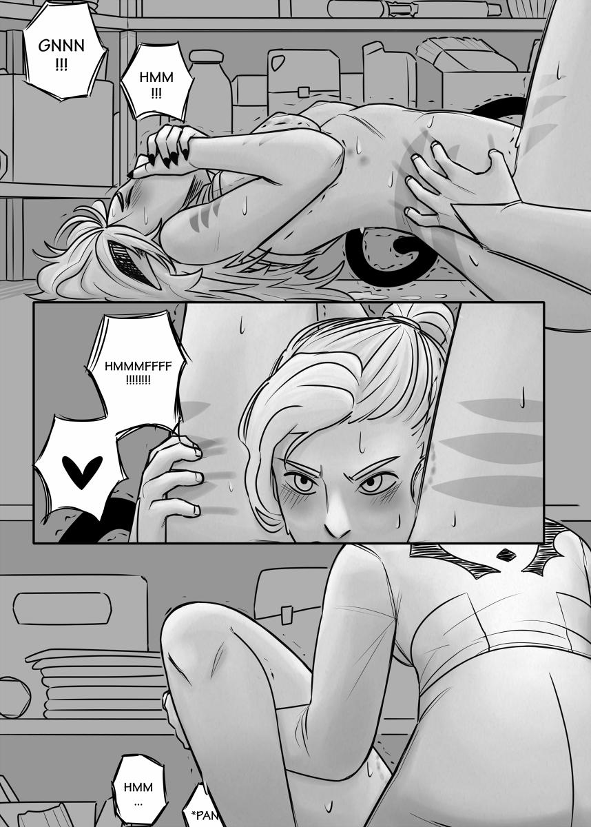 2girls adora bite_mark catgirl catra comic covering_mouth cunnilingus dialogue female greyscale moaning moaning_in_pleasure multiple_girls nubeinvernal oral_sex scratch_marks scratching sex she-ra_and_the_princesses_of_power spread_legs stealth_sex sweat yuri