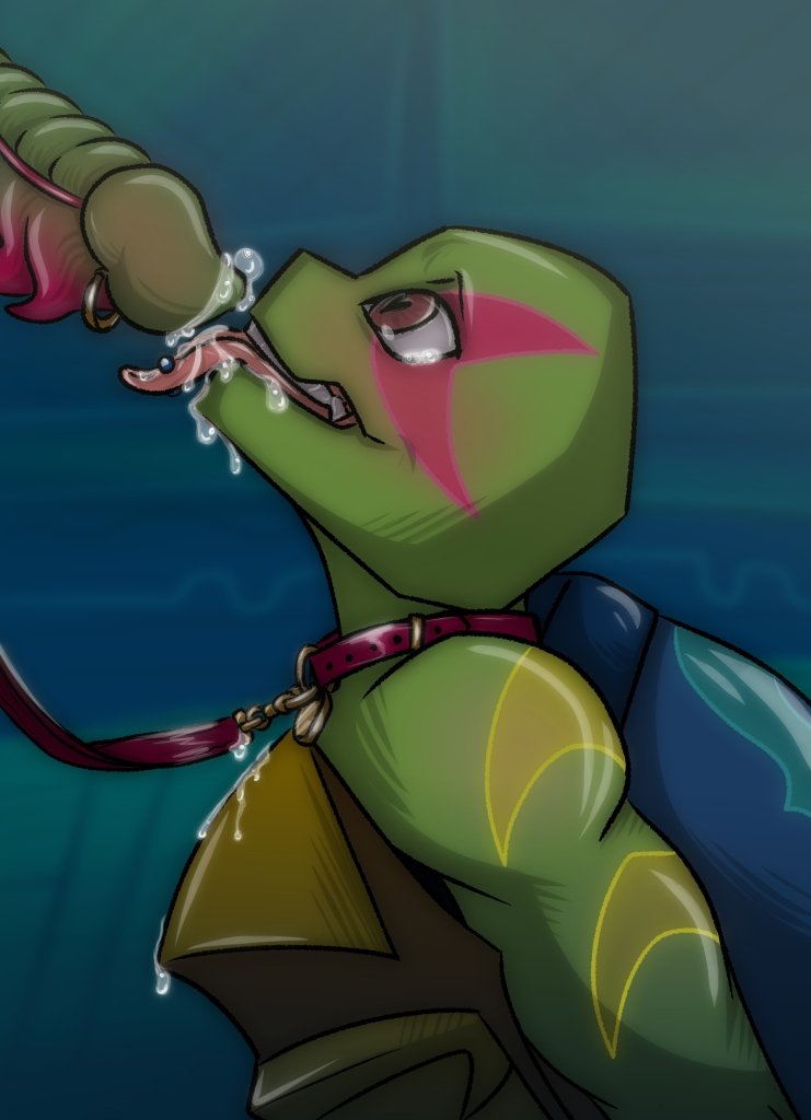 anthro anthro_only awsticky blowjob blowjob_face cum cum_in_mouth cum_on_face gay gay_blowjob gay_sex leonardo_(tmnt) male male_only rise_of_the_teenage_mutant_ninja_turtles teenage_mutant_ninja_turtles unmasked