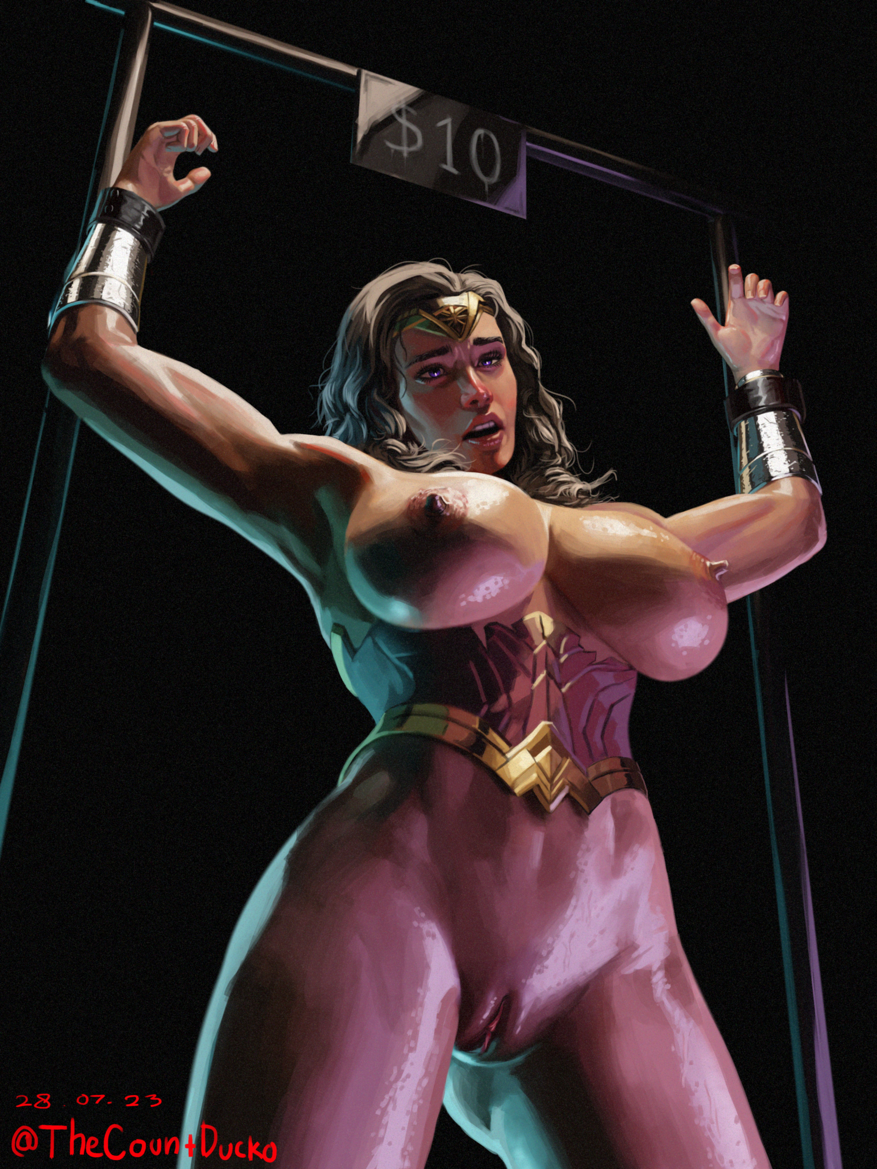 armpit, armpits, big breasts, breasts, bukkake, captured, cum in pussy, curvy, dc, dc comics, female, injustice 2, muscular, muscular female, prostitution, pussy, slave, superheroine, thecountducko, tied up, wonder woman, wonder woman (injustice), wonder woman (series)