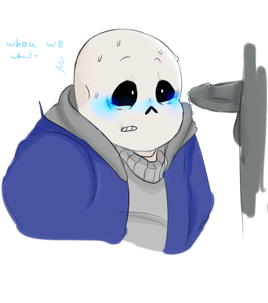 2015 animated_skeleton blue_blush blue_hoodie blue_jacket blush english_text hooded_jacket hoodie imminent_sex jacket male monster penis sans sans_(undertale) skeleton solo_focus suckmytrombone text undead undertale undertale_(series) white_background