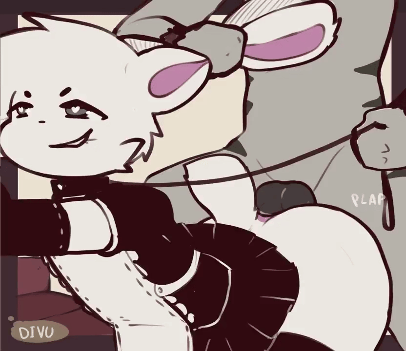 anal anal_sex animal_genitalia animal_penis animated anthro anthro_on_anthro anthro_penetrated anthro_penetrating anthro_penetrating_anthro biped bite biting_lip canine_genitalia canine_penis clothing divucup duo ear_grab erection eyebrows genitals grey_eyes heart_eyes heart_symbol knot lagomorph leporid maid_uniform male male/male male_penetrated male_penetrating male_penetrating_male mammal nude penetration penile penile_penetration penis rabbit sex sound_effects standing standing_sex uniform