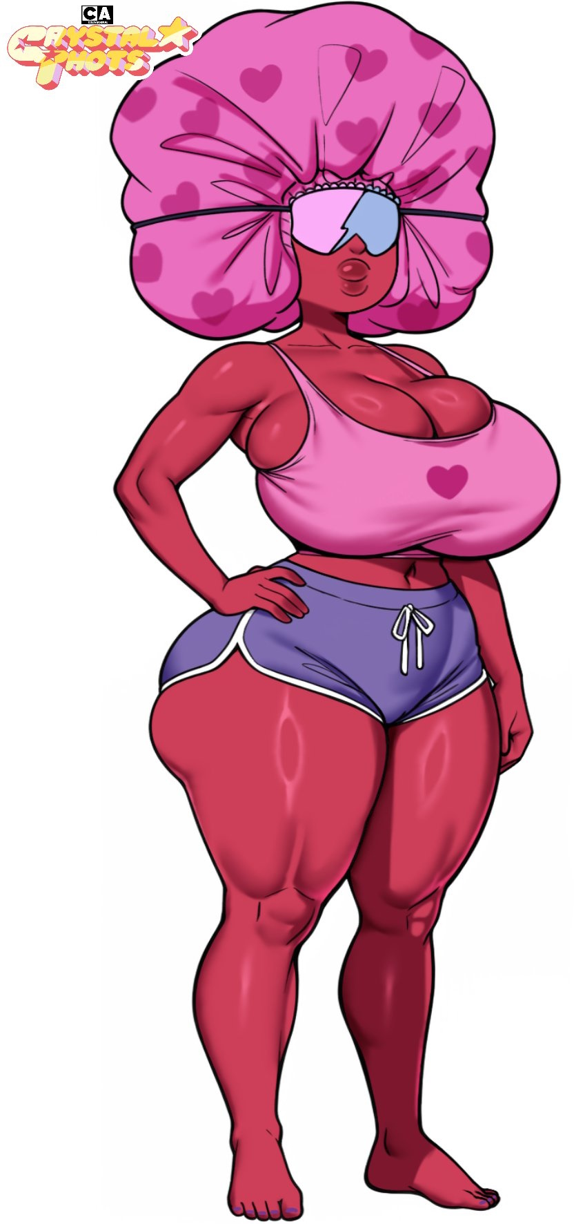alternate ass size, alternate body type, alternate breast size, ass, bonnet, breasts, coldarsenal, crystal thots, female, garnet (steven universe), gem (species), huge ass, huge breasts, huge butt, solo, steven universe