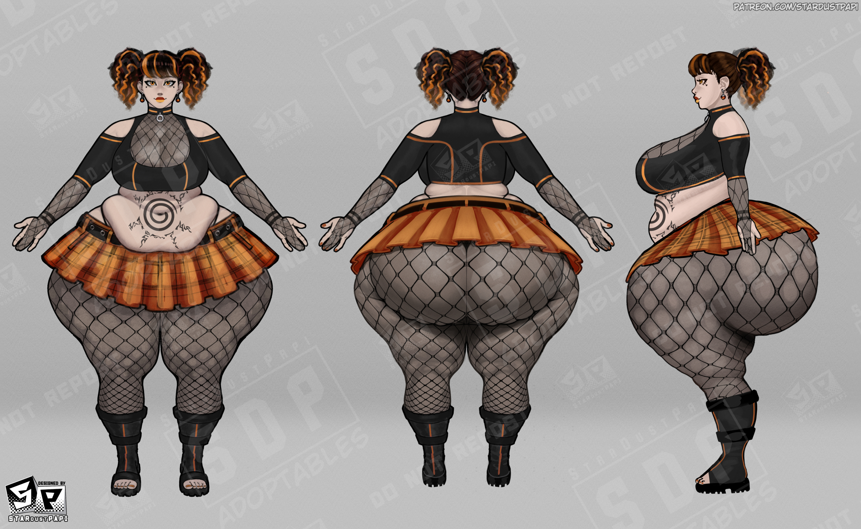 1girls, ass, ass bigger than head, ass bigger than skirt, ass bigger than torso, astroafterhours, breasts, enormous ass, fat, fat ass, female, fishnets, huge breasts, hyper, hyper ass, hyper thighs, ignantastro, looking at viewer, overweight, punk girl, skirt, solo female, stardustpapi, tagme, thick thighs, twintails, wide hips