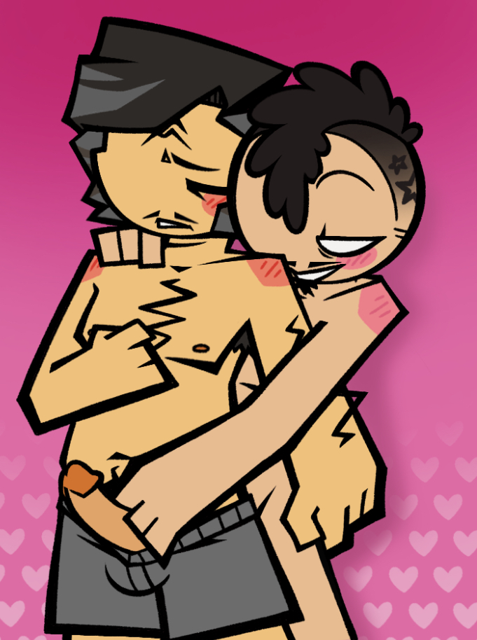 2boys armpit_hair average_sized_penis blush character_(papa_louie) chest_hair chubby combover dominant_male duke_(papa_louie) fade_(haircut) flipline_studios foundgaytron gay goatee gradient_background greying_hair heart_background homosexual male mohawk older_male original_character papa_louie pink_background pink_blush reach_around red_blush salt_and_pepper_hair submissive_male tagme teasing twink wrinkles yellow_skin