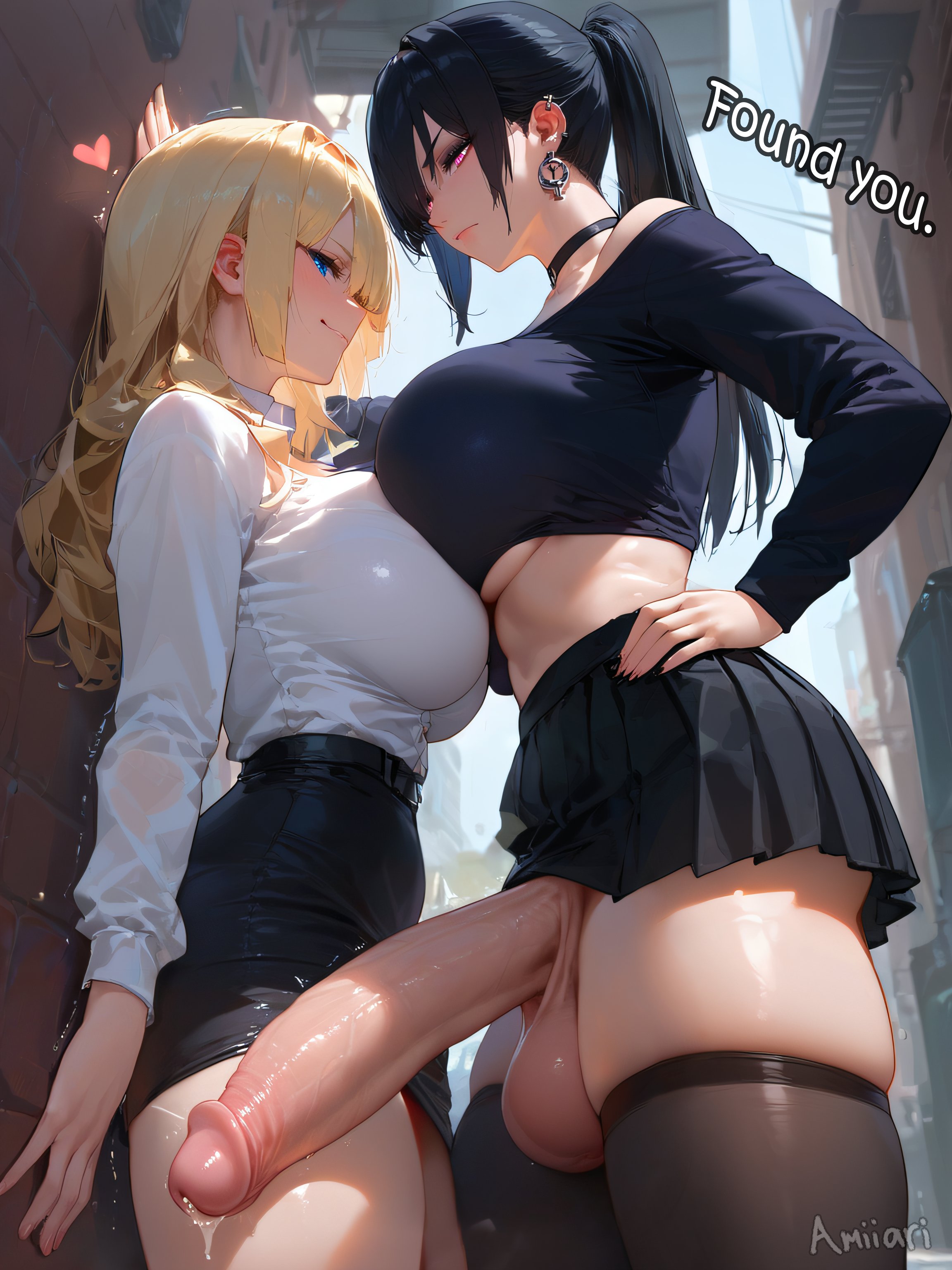 1futa, 1girls, ai generated, amiiari, big breasts, big cock, big penis, bigger dom smaller sub, bigger futa, black hair, black-haired futa, blonde female, blonde hair, blonde-haired female, breasts, clothed, clothed female, clothed futa, cock, cum, dick girl, dickgirl, dickgirl/female, eager, eager bottom, erection, exposed cock, exposed penis, female, frustrated, futa on female, futanari, height difference, horny, horny futa, hung futa, imminent sex, intersex, large boobs, large breasts, large cock, large penis, larger futa, long hair, long-haired female, long-haired futa, penis, pent up, precum, precum drip, rebecca (amiiari), shorter female, size difference, smaller female, tall futa, taller futa