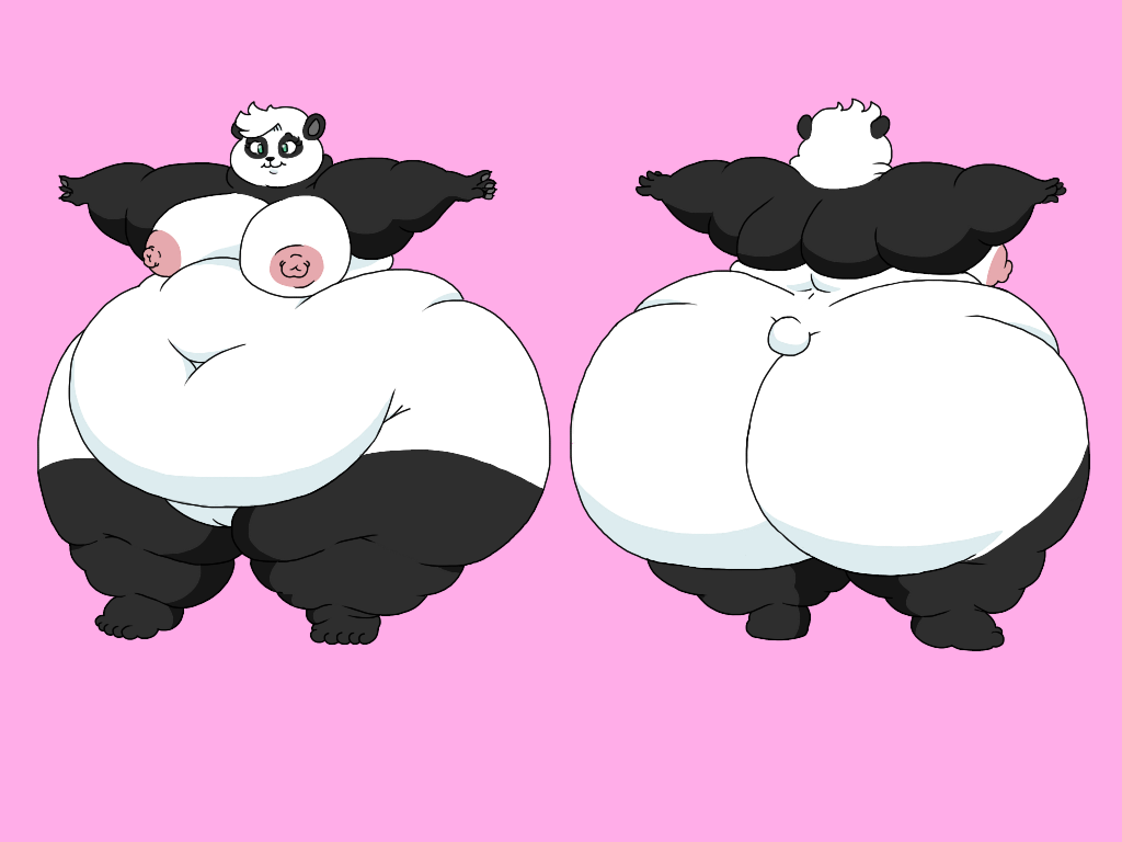 2018 4:3 5_fingers 5_toes anthro areola ass batspid2 bear big_breasts big_butt biped black_body black_fur breasts cel_shading claws digital_drawing_(artwork) digital_media_(artwork) feet female fingers front_view fur giant_panda gloves_(marking) hair huge_belly huge_butt huge_thighs hyper hyper_butt hyper_hips hyper_thighs leg_markings mammal markings model_sheet morbidly_obese morbidly_obese_anthro morbidly_obese_female multicolored_body multicolored_fur multiple_images navel nipples nude_anthro nude_female obese obese_anthro obese_female overweight overweight_anthro overweight_female pawpads pink_areola pink_background pink_nipples puffy_nipples rear_view scut_tail shaded short_tail simple_background socks_(marking) sofia_(batspid2) solo standing t-pose tail thick_thighs three-quarter_view toes two_tone_body two_tone_fur white_body white_fur white_hair