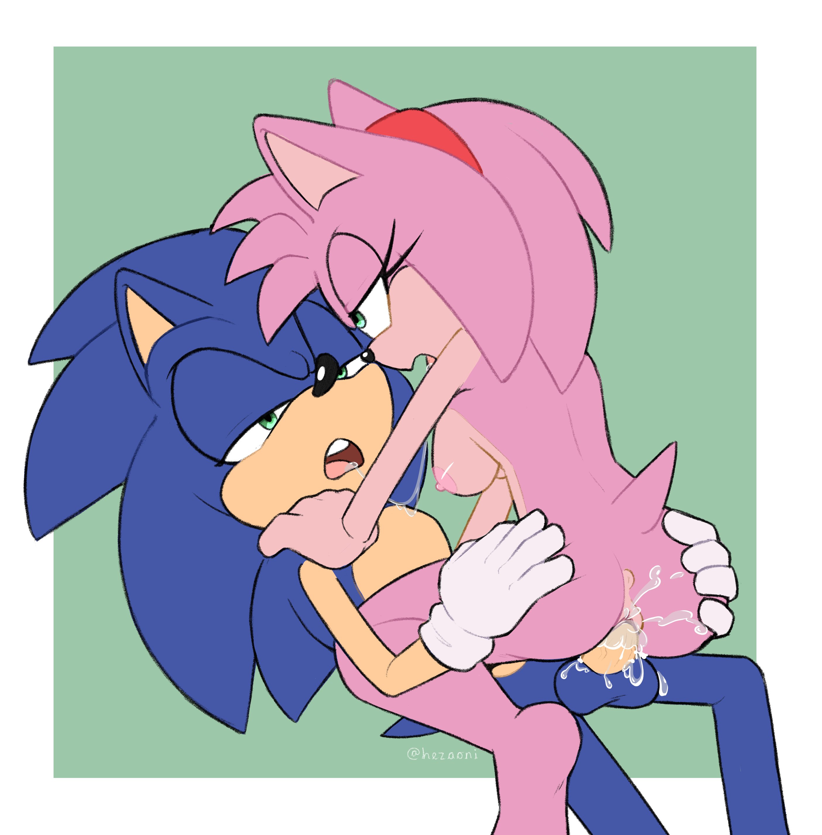 1boy, 1girls, amy rose, anus, balls, breasts, cowgirl position, cum, cum in pussy, cum inside, female, female on top, female penetrated, male, male penetrating, medium breasts, pussy, riding, sonic (series), sonic the hedgehog, sonic the hedgehog (series), tail, vaginal penetration, vaginal sex