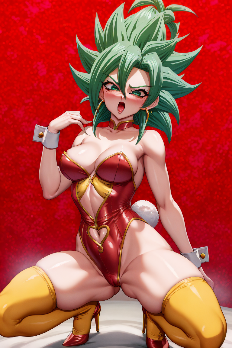 ai_generated bimbo bimbofication bunny_costume bunny_girl bunny_tail bunnysuit cleft_of_venus dragon_ball dragon_ball_super high_heels hylian_r34 kafla kefla legendary_super_saiyan playboy_bunny pussy_visible_through_clothes skindentation super_saiyan tagme thick_thighs thighhighs thin_waist unstable_diffusion wide_hips