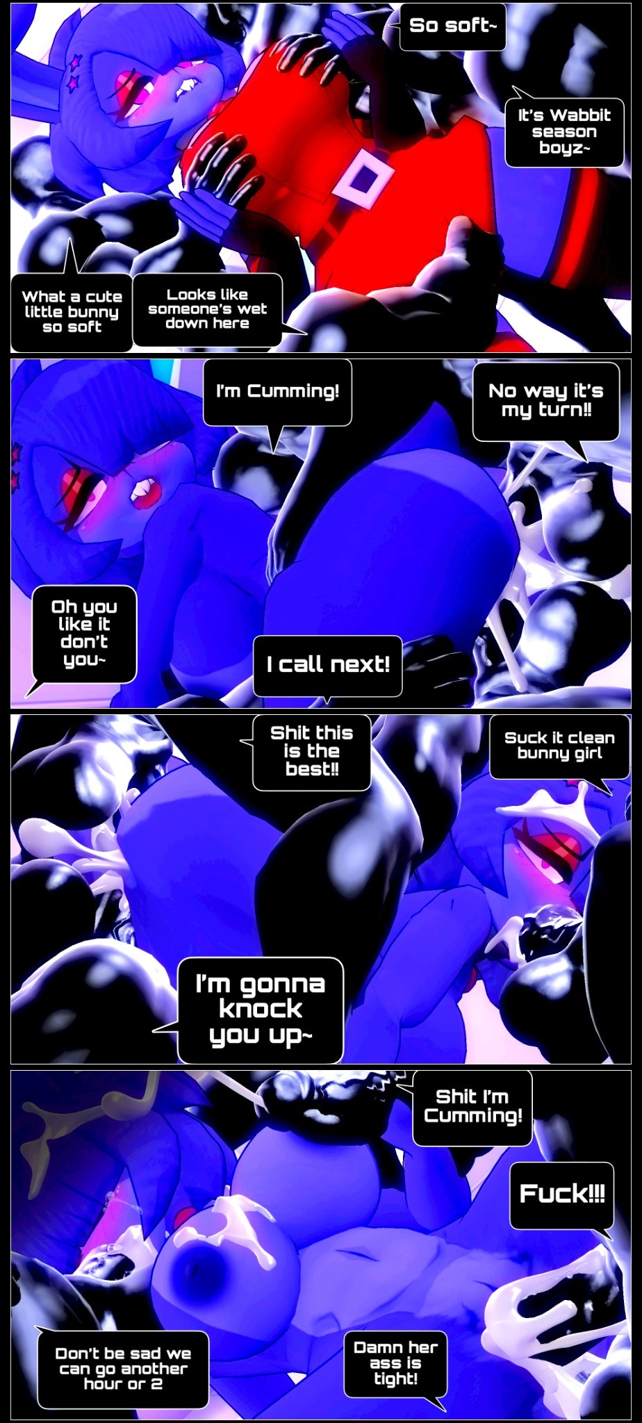 anal anal_sex blowjob bonfie bonfie_(cryptia) bonnie_(cally3d) bonnie_(fnaf) bukkake bunny_girl cally3d clazzey comic_strip cryptiacurves cum cum_in_ass cum_in_mouth cum_in_pussy cum_inside cum_on_body cum_on_face double_penetration fazclaire's_nightclub female five_nights_at_freddy's fnaf fredina's_nightclub gangbang garry's_mod high_resolution highres imminent_gangbang multiple_boys penis penis_in_ass penis_in_pussy purple_eyes pussy scottgames screenshot screenshot_edit sex skyrimgamer17 straight vaginal_penetration