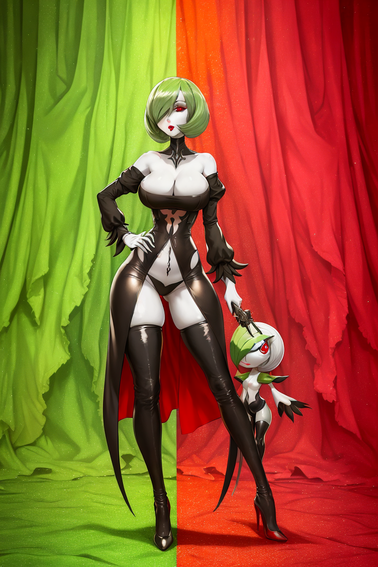 2:3 2:3_ratio absurd_res absurdres ai_generated chibi cosplay gardevoir hd hi_res high_resolution highres hylian_r34 mascara nier:_automata nier_(series) one_eye_covered one_eye_obstructed one_eye_visible pale pale-skinned_female pale_skin pokémon_(species) pokemon pokemon_(species) tagme unstable_diffusion yorha_2b_(cosplay)