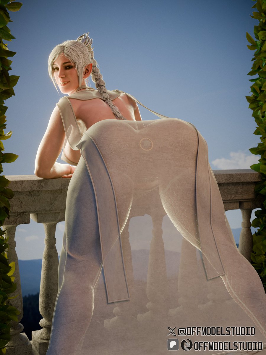 1girls, 3d, 3d (artwork), baldur's gate 3, bent over, buttplug, female, female focus, female only, genitals, looking at viewer, looking back, looking back at viewer, moon, night, offmodelstudio, pale skin, pale-skinned female, pussy, pussy visible through clothes, see-through, see-through clothes, see-through clothing, see-through dress, shadowheart, solo, solo female, vagina, vagina visible through clothing, white hair