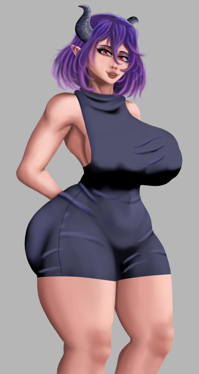 1girls ass bbw big_ass big_breasts big_butt breasts bubble_ass bubble_butt cleavage clothed clothing curvy_body curvy_female curvy_figure demon demon_girl female female_only hopgigone horns horny horny_female huge_ass huge_breasts huge_butt huge_nipples kinsou_no_vermeil light-skinned_female light_skin milf red_eyes solo solo_female succubus thick_ass thick_legs thick_thighs thighs vermeil vermeil_(kinsou_no_vermeil) vermeil_in_gold