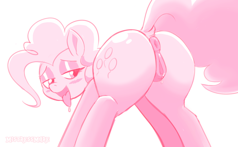 2023 anatomically_correct animal_genitalia anus ass clitoris cutie_mark digital_media_(artwork) drooling earth_pony equid equine equine_anus equine_genitalia equine_pussy female female_only feral friendship_is_magic genitals hair hasbro hooves horse mistressmare my_little_pony pink_hair pink_tail ponut pony pussy pussy_juice saliva simple_background solo tail