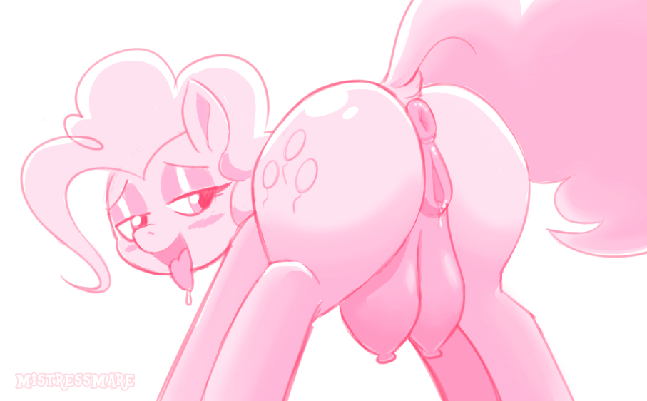 2023 anatomically_correct animal_genitalia anus ass clitoris crotchboobs cutie_mark digital_media_(artwork) drooling earth_pony equid equine equine_anus equine_genitalia equine_pussy female female_only feral friendship_is_magic genitals hair hasbro hooves horse mistressmare my_little_pony pink_hair pink_tail ponut pony pussy pussy_juice saliva simple_background solo tail