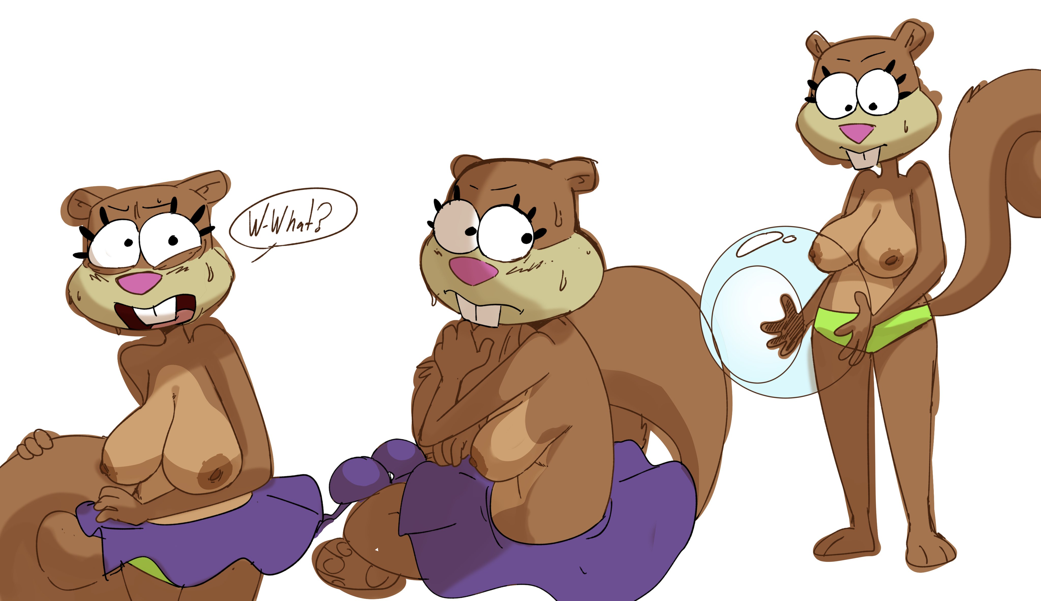 1girls, anthro, areolae, bikini skirt, black eyes, blush, breasts, brown fur, buckteeth, coolerinker, eye contact, female, furry, green panties, green underwear, hanging breasts, helmet, huge breasts, inker comics, inkershike, looking at viewer, mammal, nervous, nickelodeon, nipples, panties, paws, rodent, sandy cheeks, sciurid, simple background, sitting, skirt, smooth skin, solo focus, spongebob squarepants, squirrel, squirrel ears, squirrel tail, surprise, surprised, sweat, tail, teenager, tight throat, topless, tree squirrel, underwear, white background