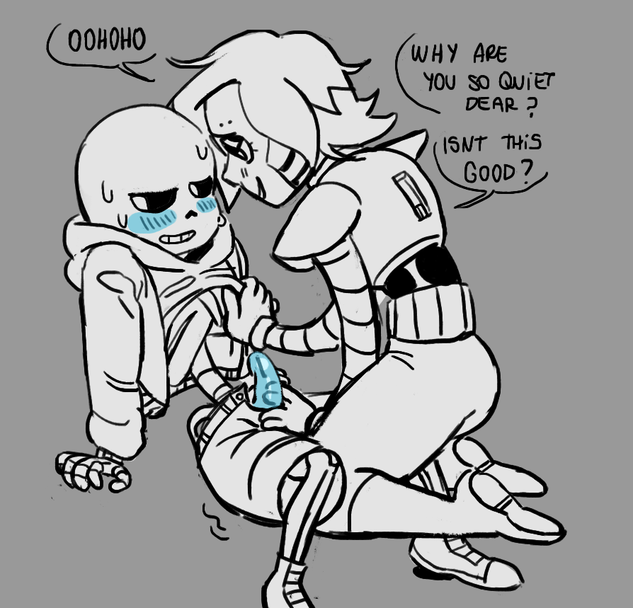 2boys animated_skeleton blue_blush blue_penis ectopenis english_text gay grey_background hooded_jacket hoodie humanoid humanoid_robot jacket looking_away male male/male male_only mettaton mettaton_ex monochrome monster penis robot robot_humanoid sans sans_(undertale) shirt_lift shirt_pulled_up shirt_up simple_background skeleton small_penis solid_color_background sweat text text_bubble undead undertale undertale_(series) unknown_artist yaoi