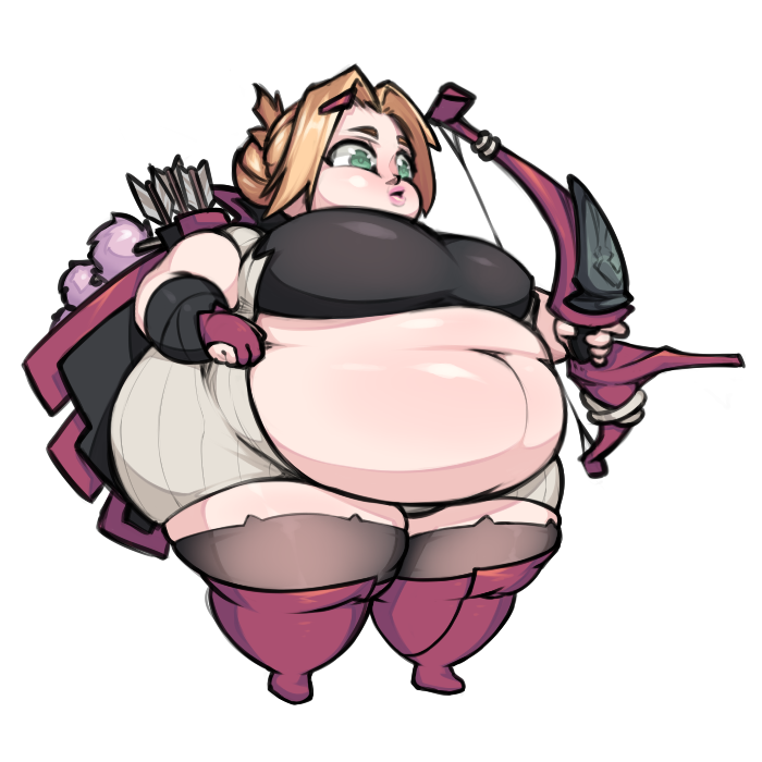 1girls ashiha_leaf bbw big_belly big_breasts blonde_hair bow breasts chubby clothed fantasy fat female huge_ass huge_belly huge_breasts milf nonude obese obese_female overweight overweight_female pale-skinned_female plump ssbbw thick thick_thighs tights voluptuous wide_hips