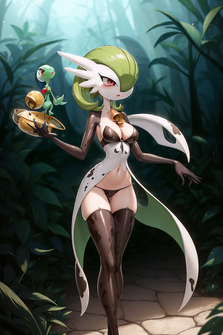 2:3 2:3_ratio absurd_res absurdres ai_generated bikini bikini_bottom bikini_top bimbo bimbo_gardevoir bimbofication black_thighhighs blush chibi cosplay cow_print cowbell gardevoir glowing_eyes green_hair hd hi_res high_resolution highres humanized humanoid hylian_r34 nintendo open_mouth outdoors outside pokémon_(species) pokemon pokemon_(species) red_eyes skindentation tagme thick_thighs thigh_gap thighhighs thin_waist thong tight_clothing unstable_diffusion what white_skin wide_hips