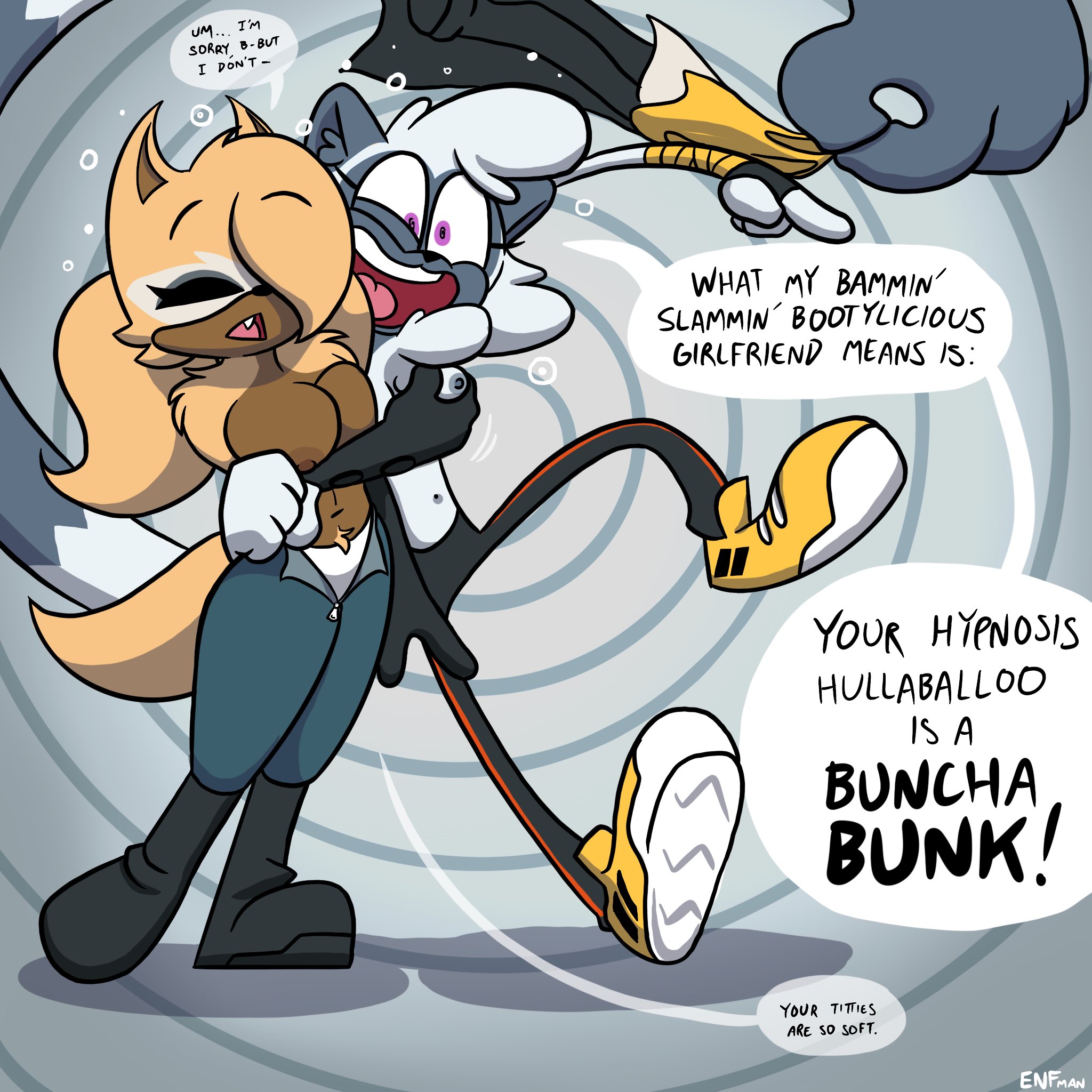 2girls, anthro, breasts, female, female only, hypnosis, idw publishing, mind control, multiple females, multiple girls, no bra, panties, partially clothed, pubic hair, sega, sonic (series), sonic the hedgehog (comics), sonic the hedgehog (idw), sonic the hedgehog (series), tagme, tangle the lemur, theenfman, topless, topless female, underwear, undressing, whisper the wolf