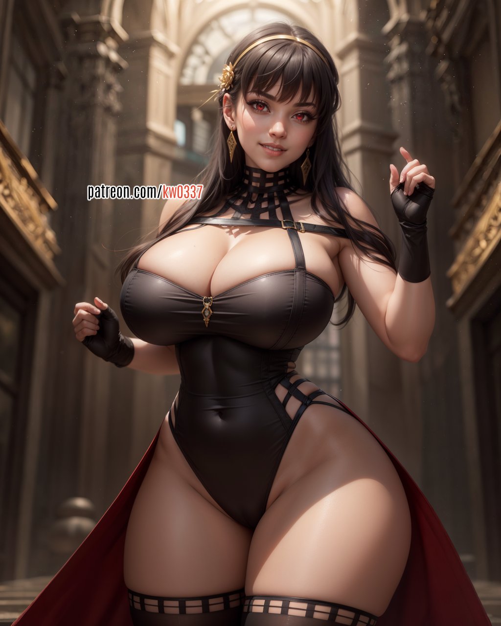 1girls, ai generated, big breasts, breasts, female, kw0337, spy x family, tagme, yor briar