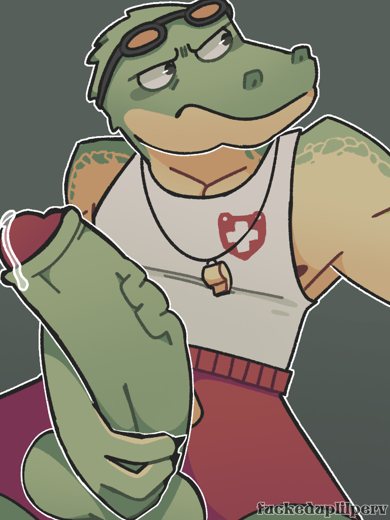 anthro big_penis fuckeduplilperv league_of_legends male male_only pool_party_renekton pool_party_series renekton scalie