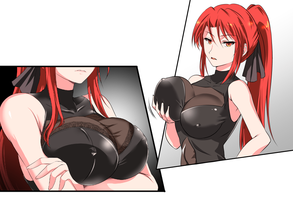 1girls 2d big_breasts breast_grab breasts breasts_bigger_than_head cg_art emotionless expressionless female female_focus female_only kagura_games leotard looking_at_viewer nipple_bulge nipples nuko_majin oblivious seductive seductive_look the_scarlet_demonslayer transparent_background unamused unaware video_game video_games