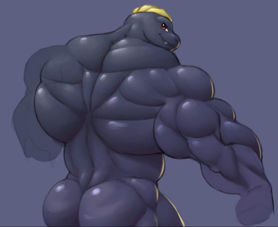 ass back bara barazoku big_muscles huge_muscles kosmonius machoke male male_only muscles muscular muscular_male pokémon_(species) pokemon pokemon_(species)