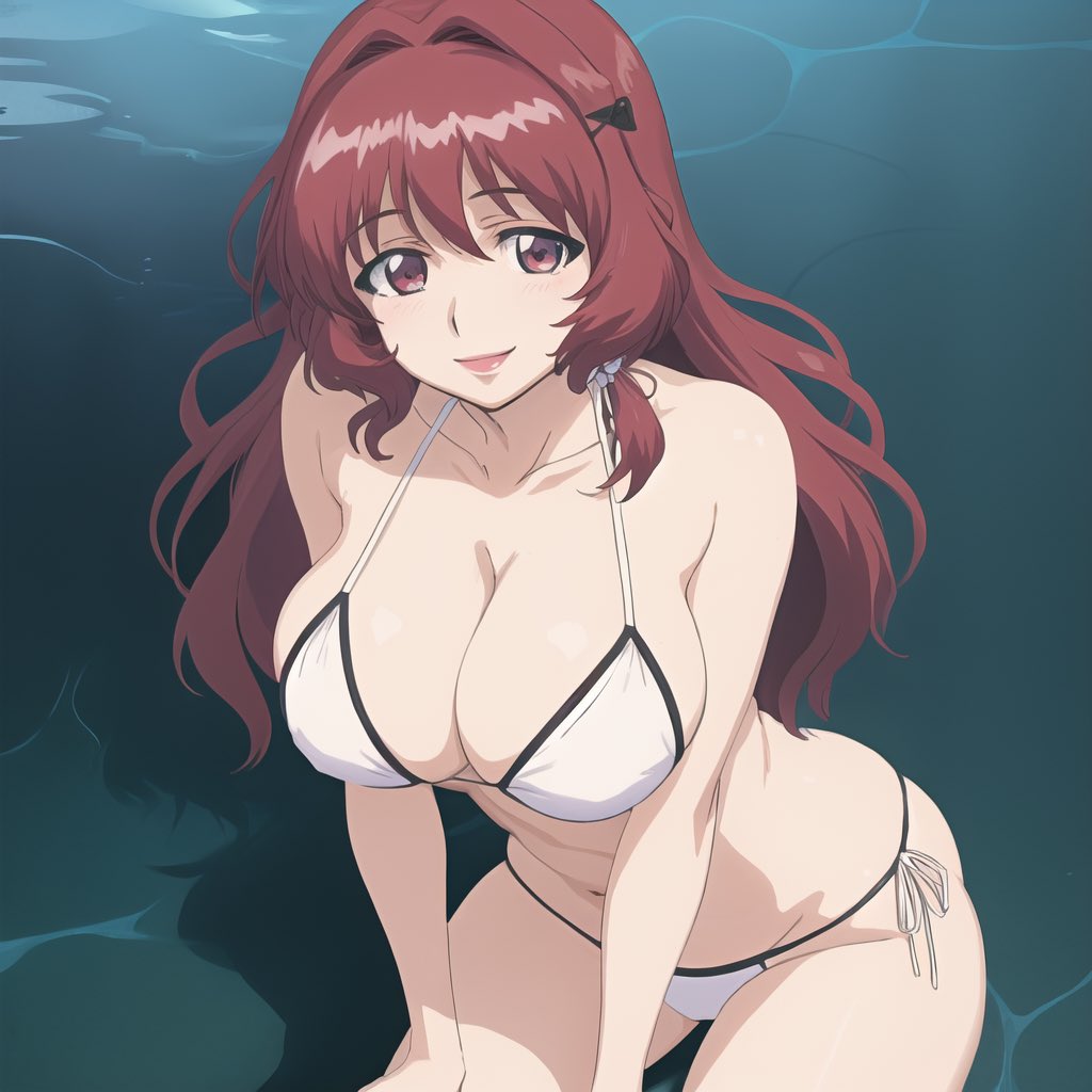 1girls aniyome_wa_ijippari big_breasts bikini bikini_bottom bikini_top breasts busty cleavage cleft_of_venus collarbone curvaceous curves curvy curvy_body curvy_female curvy_figure curvy_hips facing_viewer female female_focus female_only front_view hips inner_sideboob inner_thighs large_breasts lokokabooster long_hair looking_at_viewer lover-in-law milf red_hair shiny_hair sideboob smile smiling smiling_at_viewer sole_female solo solo_female solo_focus takama_kozue thick_thighs thighs voluptuous voluptuous_female wide_hips