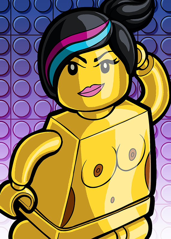 areolae big_breasts black_hair breasts female female_focus female_only lego lego_anatomy lipstick long_hair navel nipples nude nude_female nudity oh_my_god_im_cumming_so_hard_rn plastic ponytail tagme the_lego_movie toy trpxart wyldstyle yellow_body