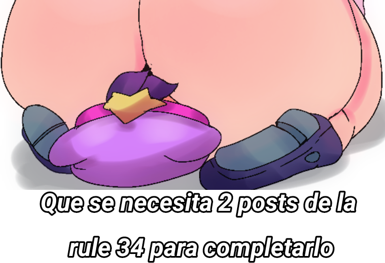 ass big_ass brawl_stars death_by_snoo_snoo fat_ass huesosdry jacky_(brawl_stars) sandy_(brawl_stars) shitpost sitting sitting_on_face sitting_on_person spanish spanish_text spank_marks taller_girl white_background xd