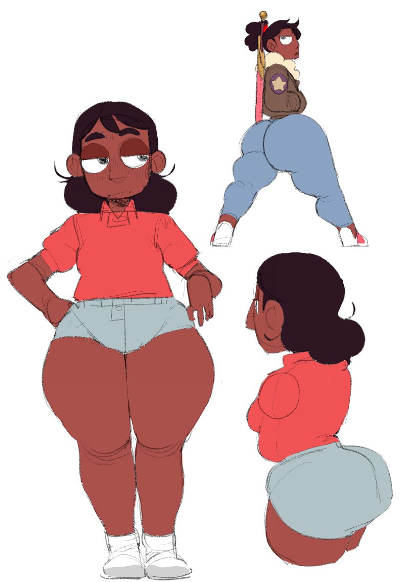 1girls 2023 ass back back_view bare_legs belly big_ass black_eyes bottom_heavy bottomwear breasts brown_hair calves cartoon_network chubby clothed clothed_female clothes clothing connie_maheswaran dark-skinned_female dark_skin dumptruck_ass dustedburger female footwear from_behind front_view full_body fully_clothed hair hand_on_hip huge_ass human jacket large_ass legs_apart legs_together looking_at_viewer looking_back love_handles medium_hair multiple_poses multiple_views pose posing rear_view shirt shoes short_shorts shorts side_view simple_background small_breasts solo standing steven_universe sword thick_thighs thighs topwear unamused weapon white_background wide_hips