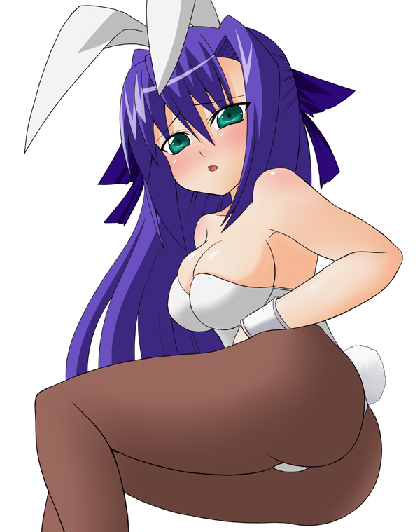 bunny_ear bunny_girl bunnysuit cosplay ginga_nakajima kemonomimi lyrical_nanoha mahou_shoujo_lyrical_nanoha mahou_shoujo_lyrical_nanoha_strikers pantyhose sawa_(artist) sawa_(snack_yoshie) tights usamimi waribasi