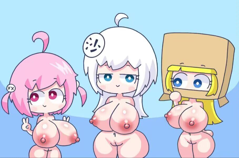 3girls big_breasts blue_eyes carton carton_girl carton_girl(xiao_diao's_daily_routine) multiple_girls pink_hair white_hair xiao_diao xiao_diao's_daily_routine xiao_diao(xiao_diao's_daily_routine) xiaofen xiaofen(xiao_diao's_daily_routine)