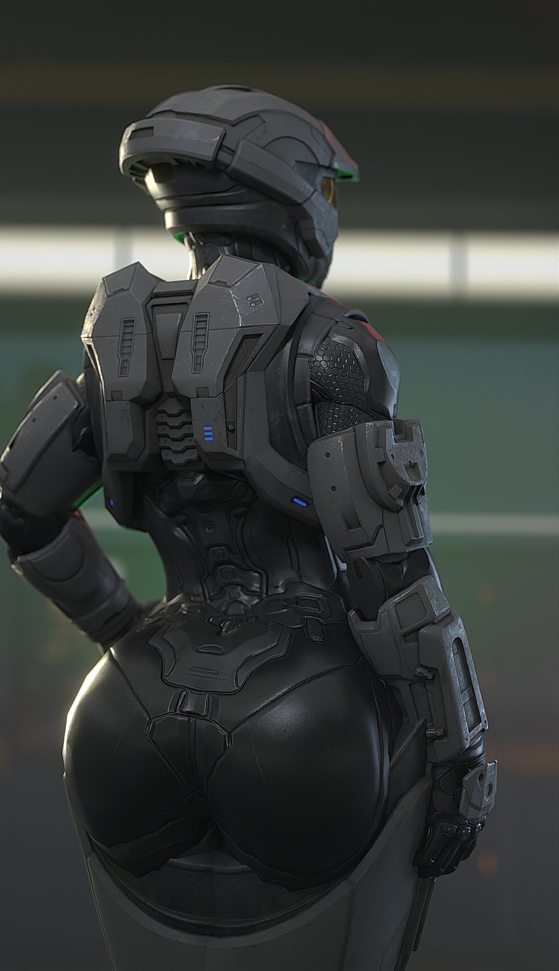 1girls 343_industries 3d 3d_(artwork) armor ass female female_only fully_clothed halo_(series) helmet hips large_ass llamasarepink power_armor solo spartan_(halo) thick_thighs thighs xbox