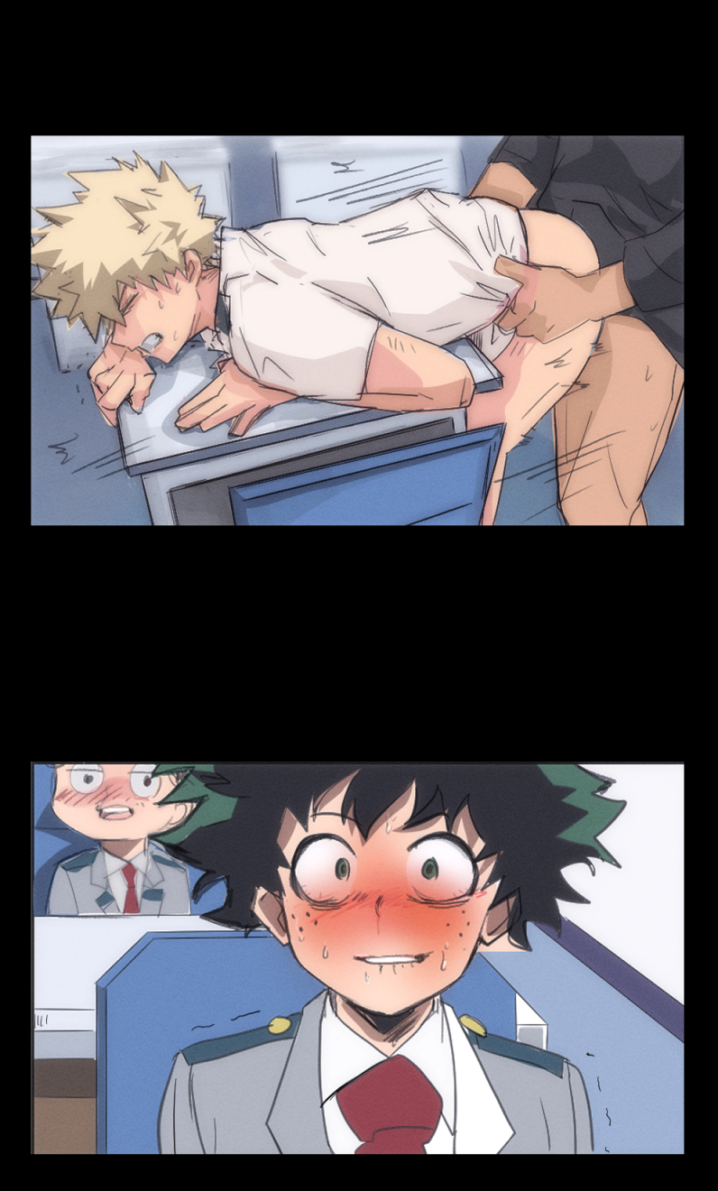 anal being_watched blush classroom darkline desk gay izuku_midoriya katsuki_bakugou male male_only male_penetrated my_hero_academia public_sex sex sex_education teacher_and_student teacher_fucking_student yaoi